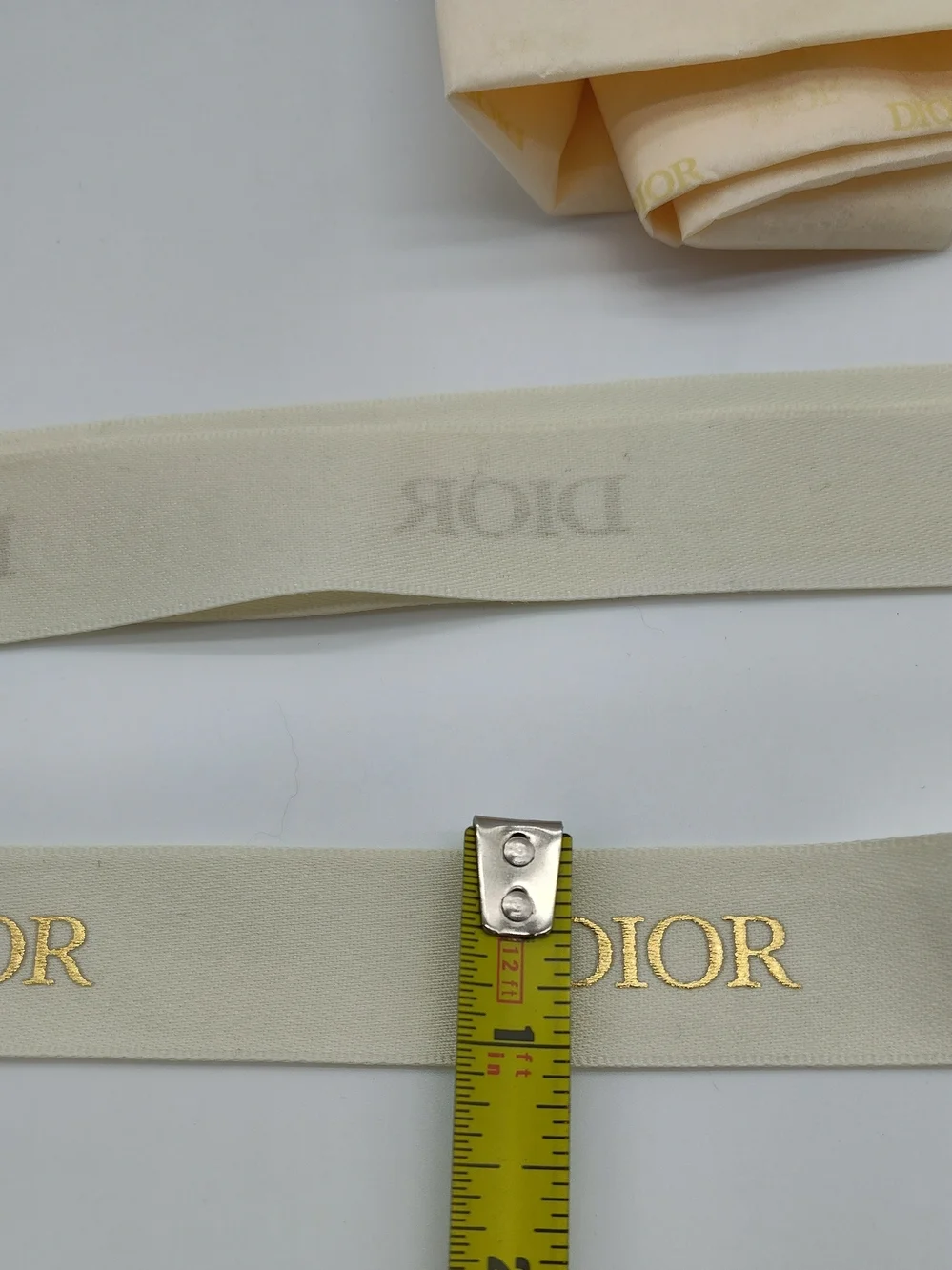 DIOR Toile Jungle Gift Box Tissue Paper Ribbon Set Pink Cream Gold Packaging EUC